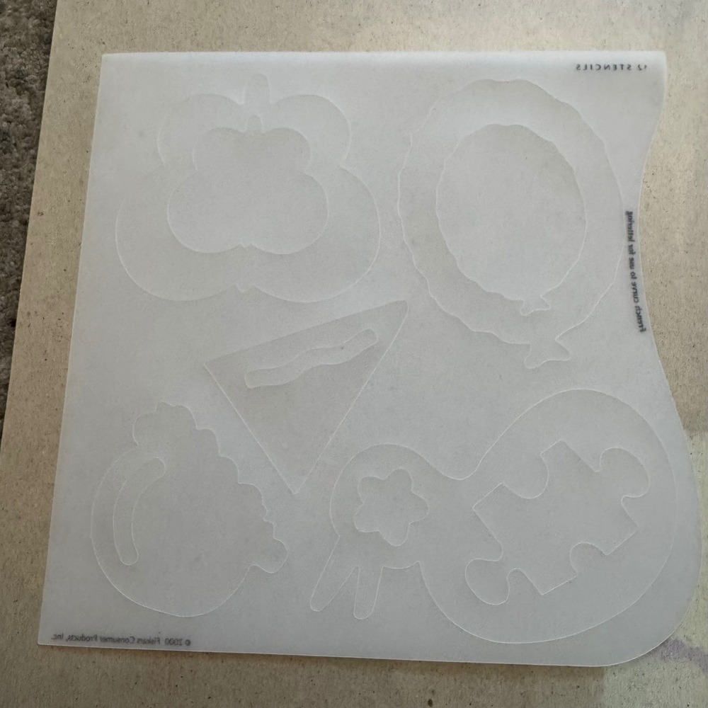 Fiskars Vintage Y2K Stencil Sheet Puzzle Balloon French Curve Scrapbooking Craft